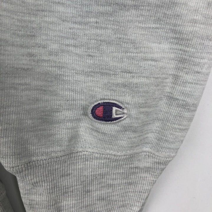 00'S Champion Original Reverse Weave 3-row Print College Sweatshirt Trainer Men's L size cotton gray type Vintage Second Hand