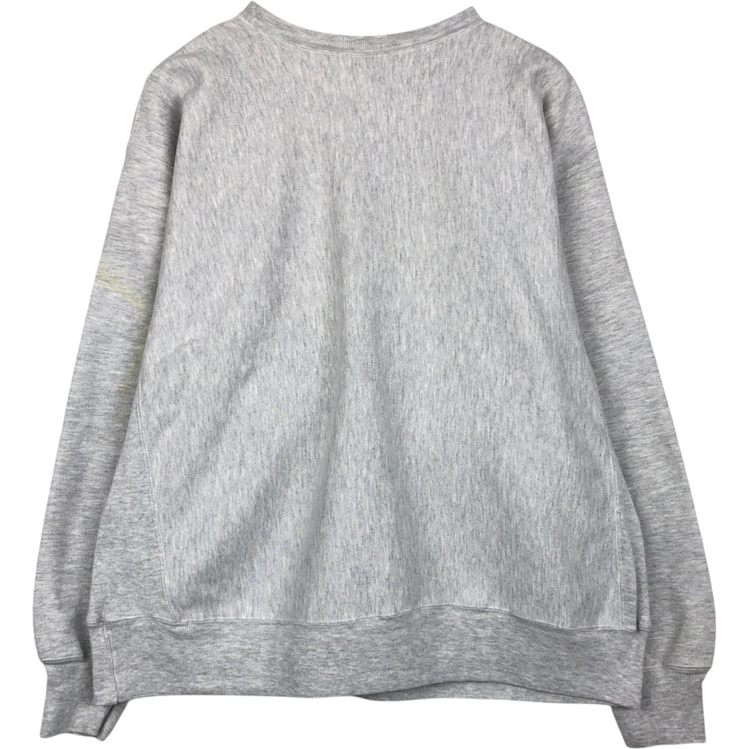 00'S Champion Premium Reverse Weave, No Eyes, Plain, Blank Sweatshirt, Trainer, Men's XL Size unclear gray type Vintage Second Hand