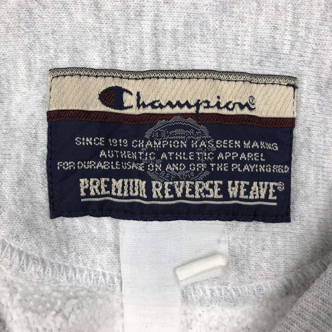 00'S Champion Premium Reverse Weave, No Eyes, Plain, Blank Sweatshirt, Trainer, Men's XL Size unclear gray type Vintage Second Hand