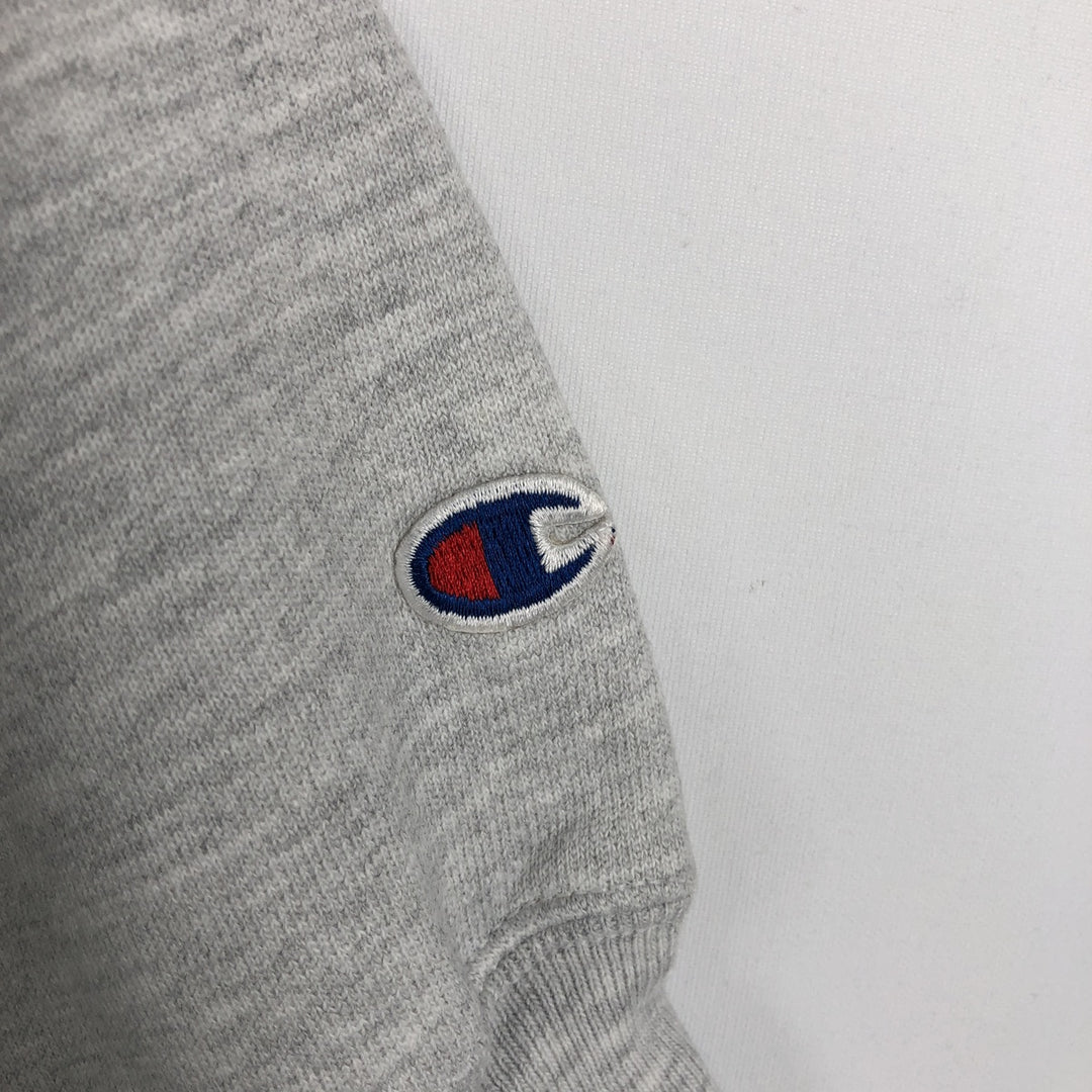 00'S Champion Premium Reverse Weave, No Eyes, Plain, Blank Sweatshirt, Trainer, Men's XL Size unclear gray type Vintage Second Hand