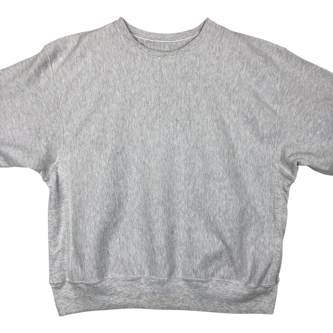 00'S Champion Premium Reverse Weave, No Eyes, Plain, Blank Sweatshirt, Trainer, Men's XL Size cotton gray type Vintage Second Hand