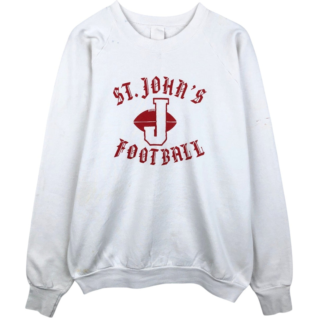 Triple Print College Sweatshirt, Men's Size L (Equivalent), Vintage unclear white type Vintage Second Hand