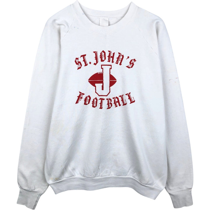 Triple Print College Sweatshirt, Men's Size L (Equivalent), Vintage unclear white type Vintage Second Hand