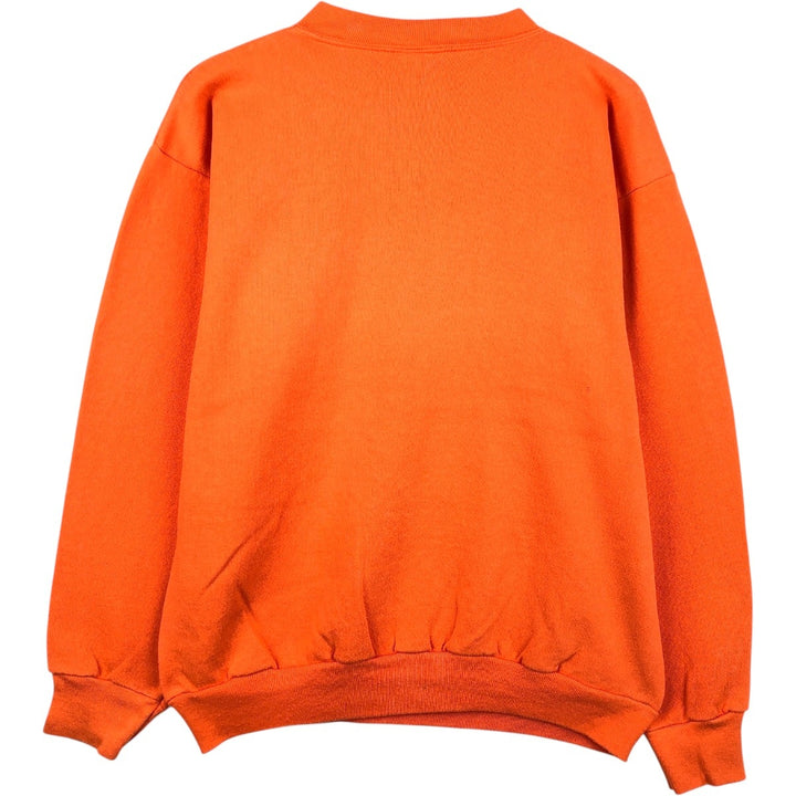 90'S TULTEX College Sweatshirt, Made in USA, Men's Size L (Equivalent), Vintage cotton orange type Vintage Second Hand