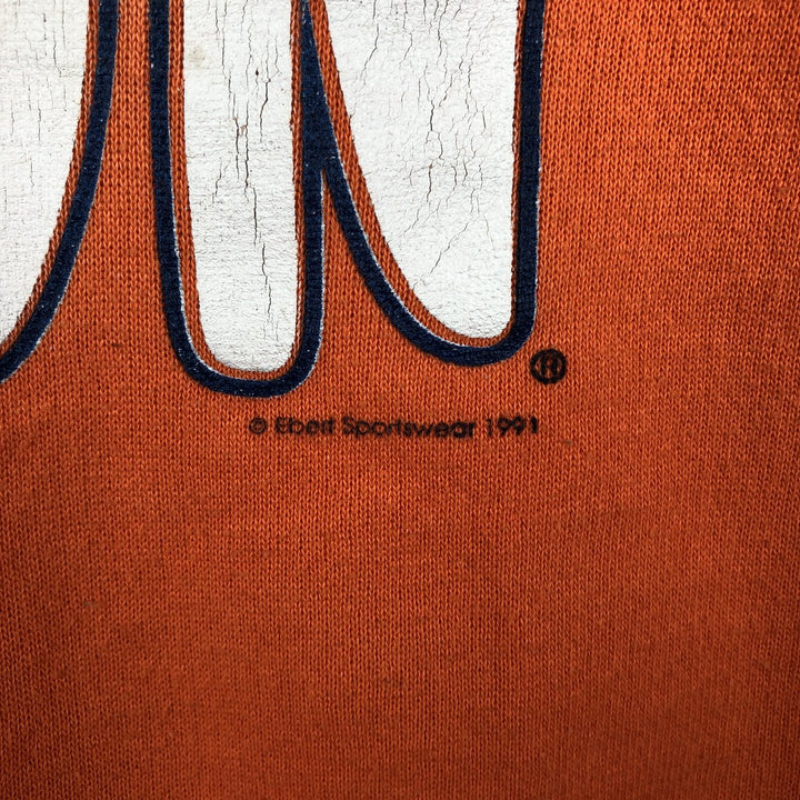 90'S TULTEX College Sweatshirt, Made in USA, Men's Size L (Equivalent), Vintage cotton orange type Vintage Second Hand