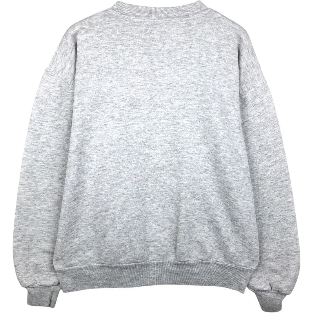 Vintage 80s-90'S Jerzees College Character Sweatshirt, Made in USA, Men's Size L cotton gray type Vintage Second Hand