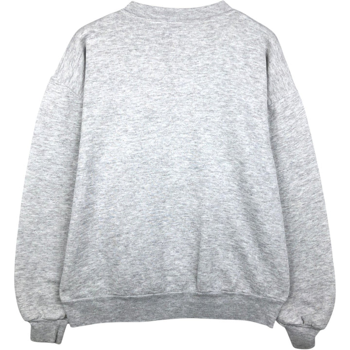 Vintage 80s-90'S Jerzees College Character Sweatshirt, Made in USA, Men's Size L cotton gray type Vintage Second Hand