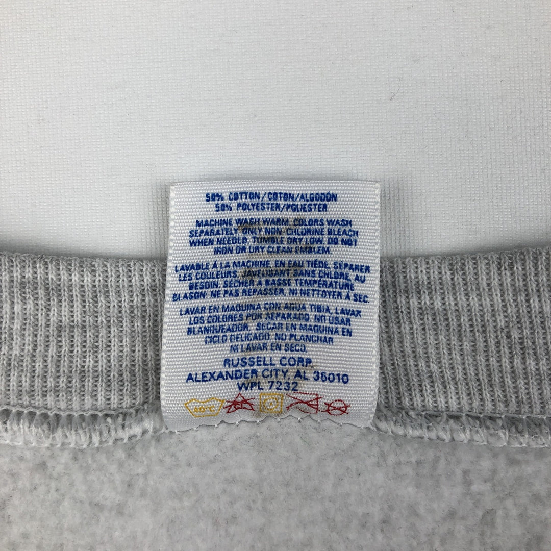 Vintage 80s-90'S Jerzees College Character Sweatshirt, Made in USA, Men's Size L cotton gray type Vintage Second Hand