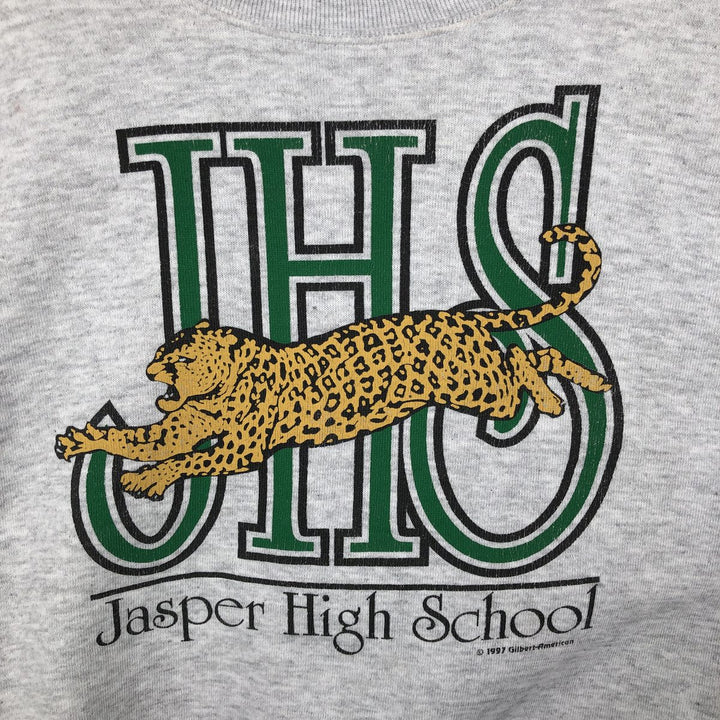 Vintage 80s-90'S Jerzees College Character Sweatshirt, Made in USA, Men's Size L cotton gray type Vintage Second Hand