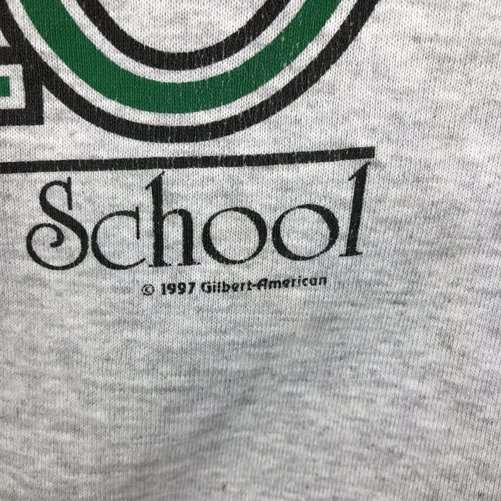 Vintage 80s-90'S Jerzees College Character Sweatshirt, Made in USA, Men's Size L cotton gray type Vintage Second Hand