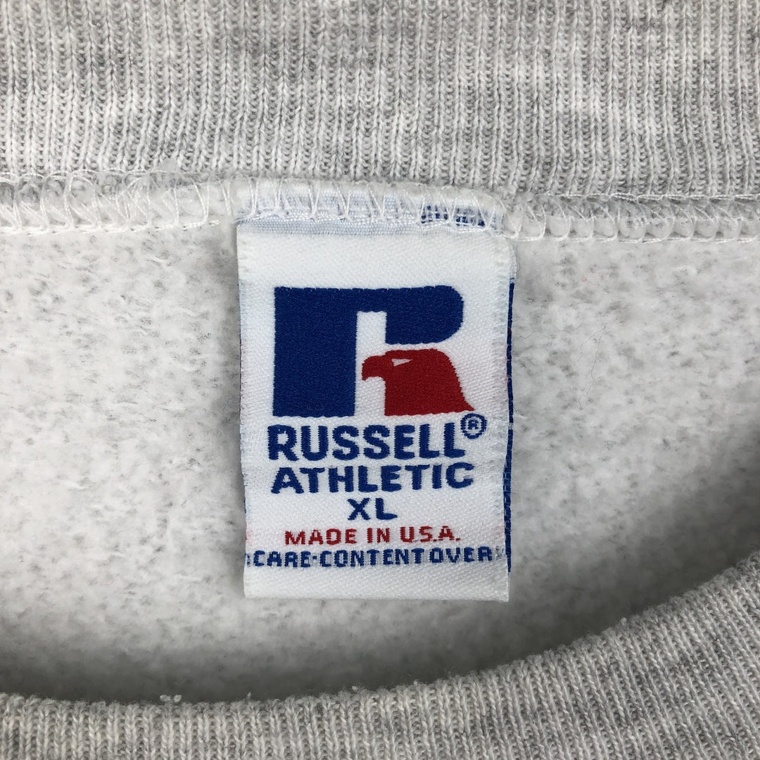 90'S Russell Princeton University College Sweatshirt, Made in USA, Men's XL equivalent, Vintage cotton gray type Vintage Second Hand