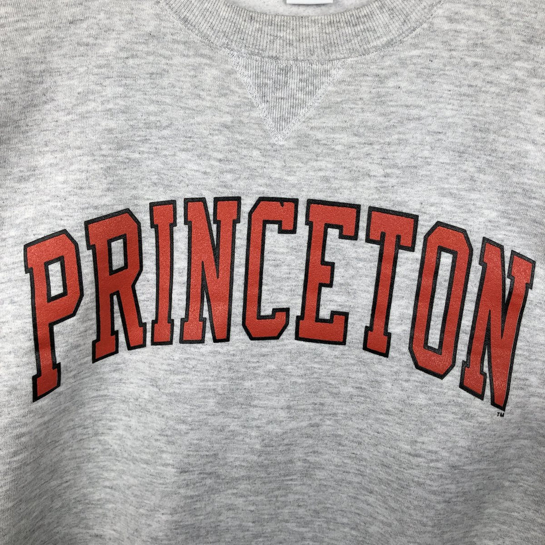 90'S Russell Princeton University College Sweatshirt, Made in USA, Men's XL equivalent, Vintage cotton gray type Vintage Second Hand
