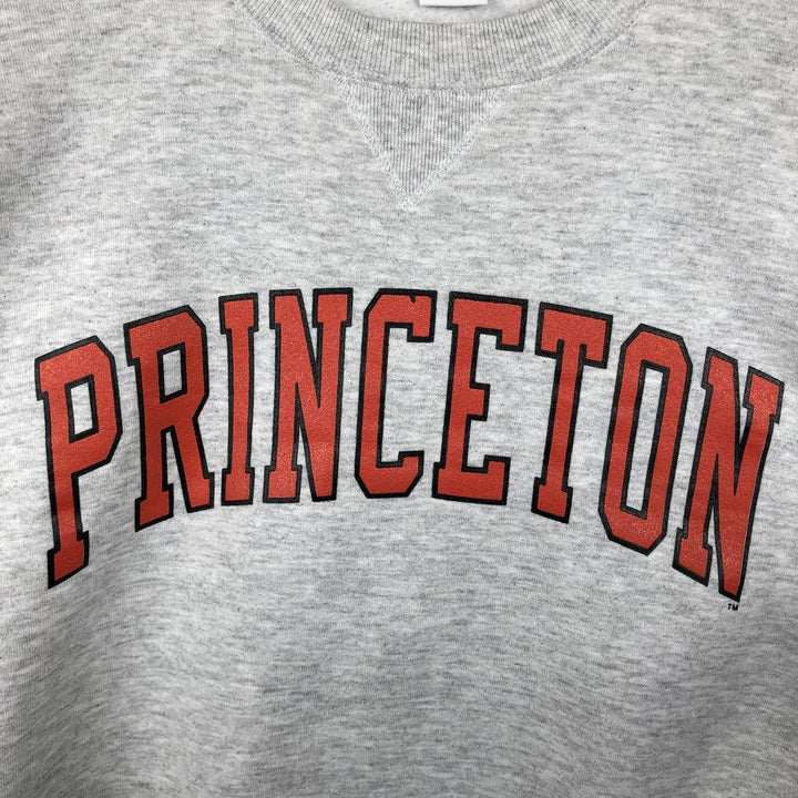 90'S Russell Princeton University College Sweatshirt, Made in USA, Men's XL equivalent, Vintage cotton gray type Vintage Second Hand