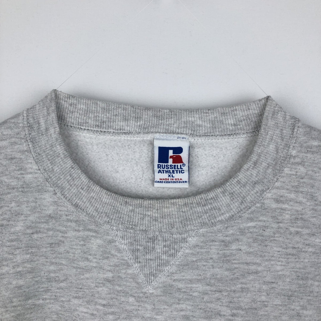 90'S Russell Princeton University College Sweatshirt, Made in USA, Men's XL equivalent, Vintage cotton gray type Vintage Second Hand