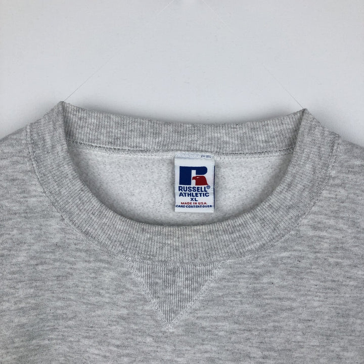 90'S Russell Princeton University College Sweatshirt, Made in USA, Men's XL equivalent, Vintage cotton gray type Vintage Second Hand
