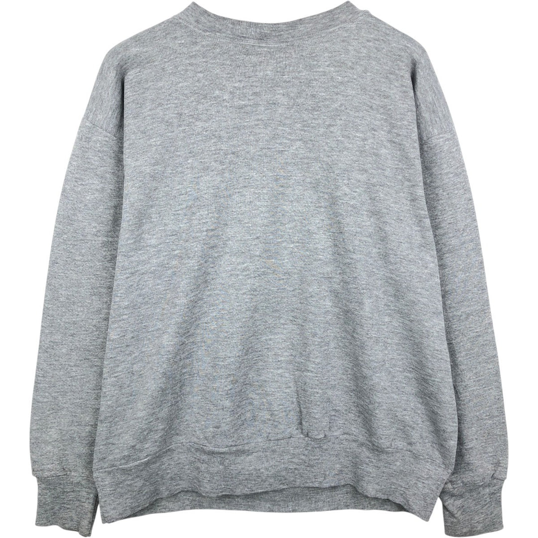 90'S MEDALLION Triple Print College Sweatshirt, Made in USA, Men's Size L (Equivalent), Vintage cotton gray type Vintage Second Hand