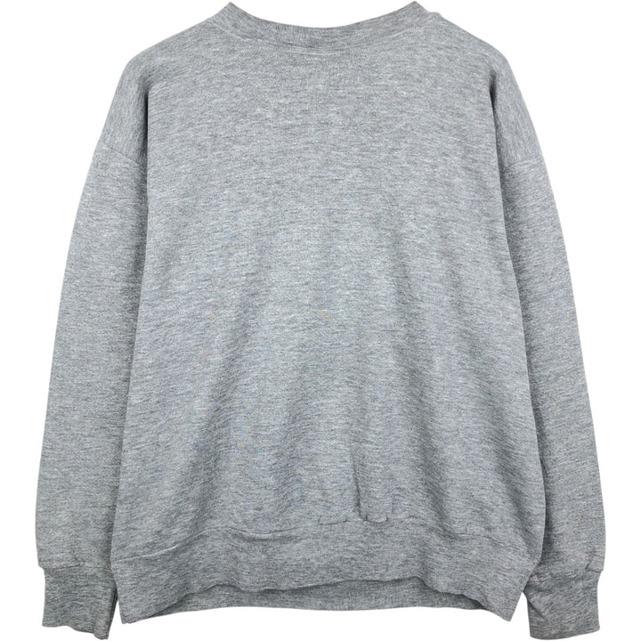 90'S MEDALLION Triple Print College Sweatshirt, Made in USA, Men's Size L (Equivalent), Vintage cotton gray type Vintage Second Hand