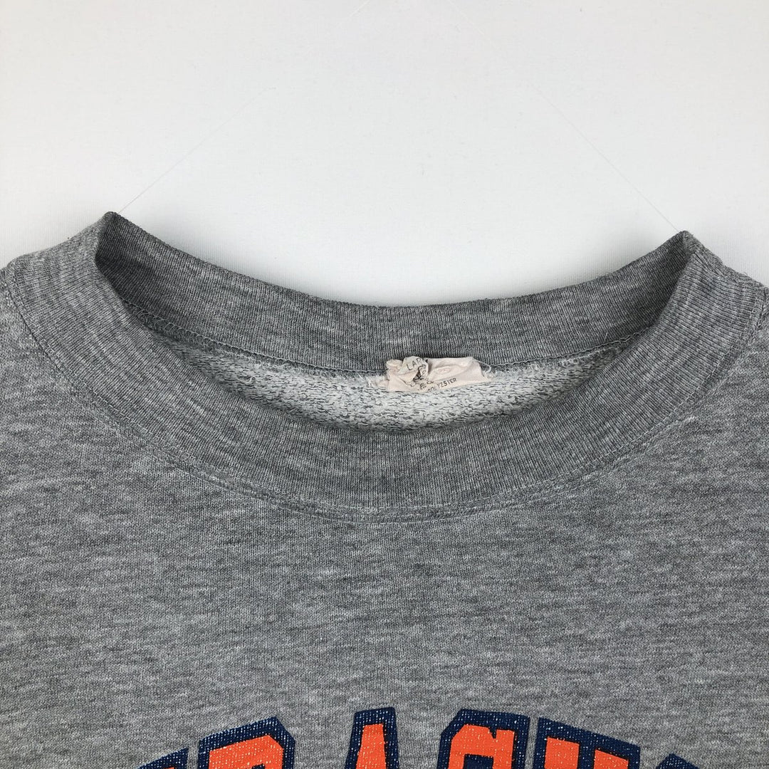 90'S MEDALLION Triple Print College Sweatshirt, Made in USA, Men's Size L (Equivalent), Vintage cotton gray type Vintage Second Hand