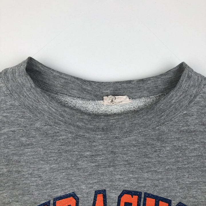 90'S MEDALLION Triple Print College Sweatshirt, Made in USA, Men's Size L (Equivalent), Vintage cotton gray type Vintage Second Hand