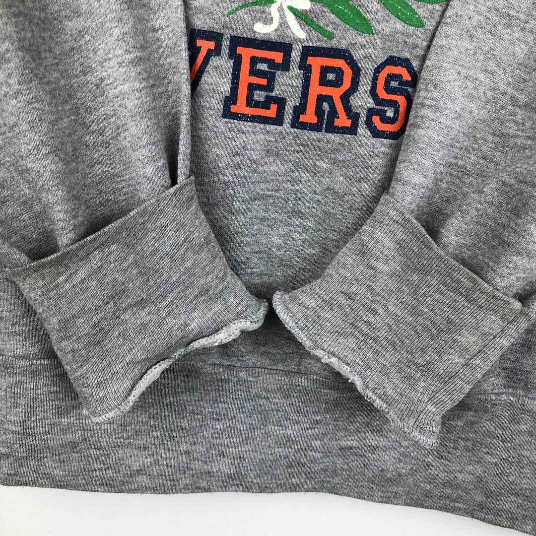90'S MEDALLION Triple Print College Sweatshirt, Made in USA, Men's Size L (Equivalent), Vintage cotton gray type Vintage Second Hand