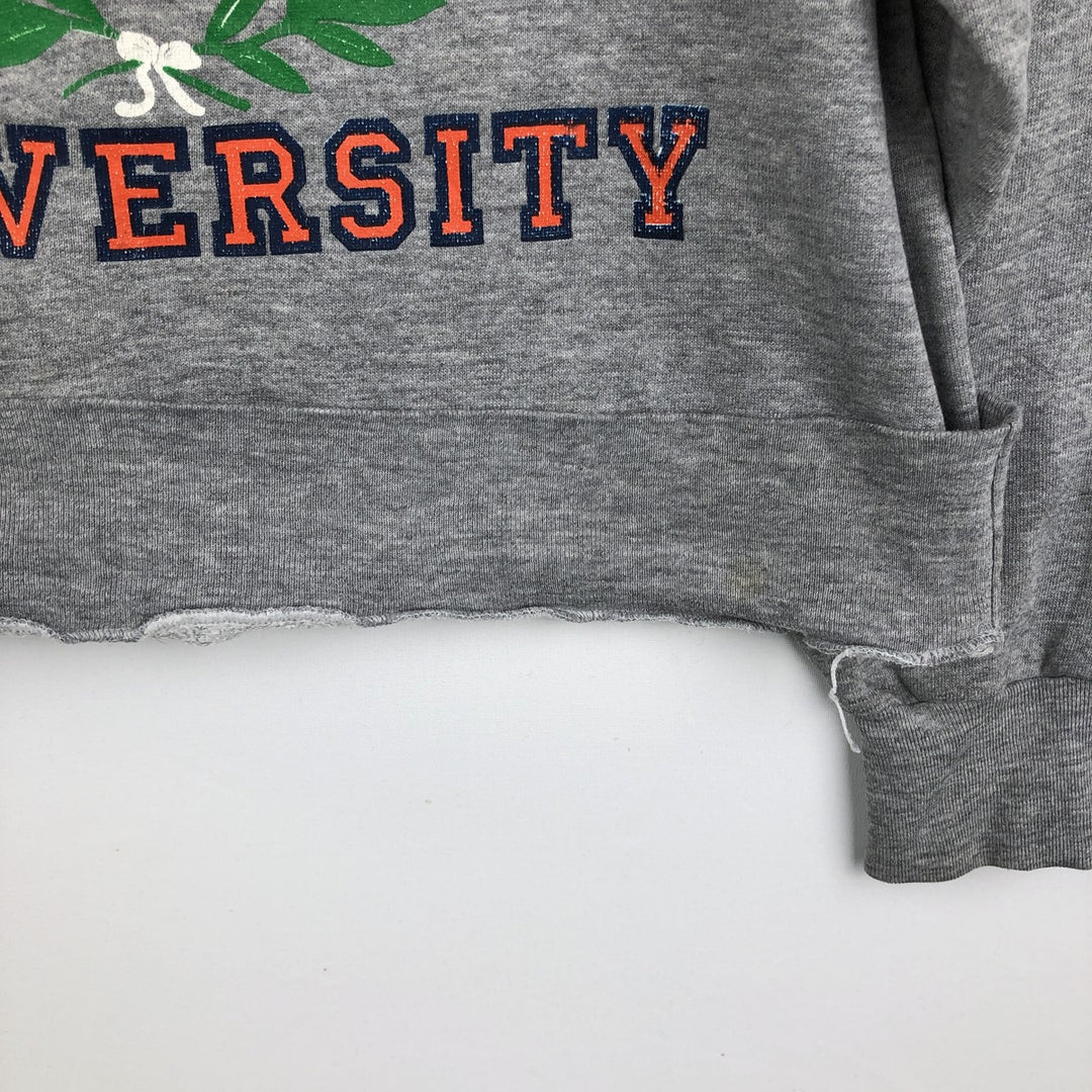 90'S MEDALLION Triple Print College Sweatshirt, Made in USA, Men's Size L (Equivalent), Vintage cotton gray type Vintage Second Hand