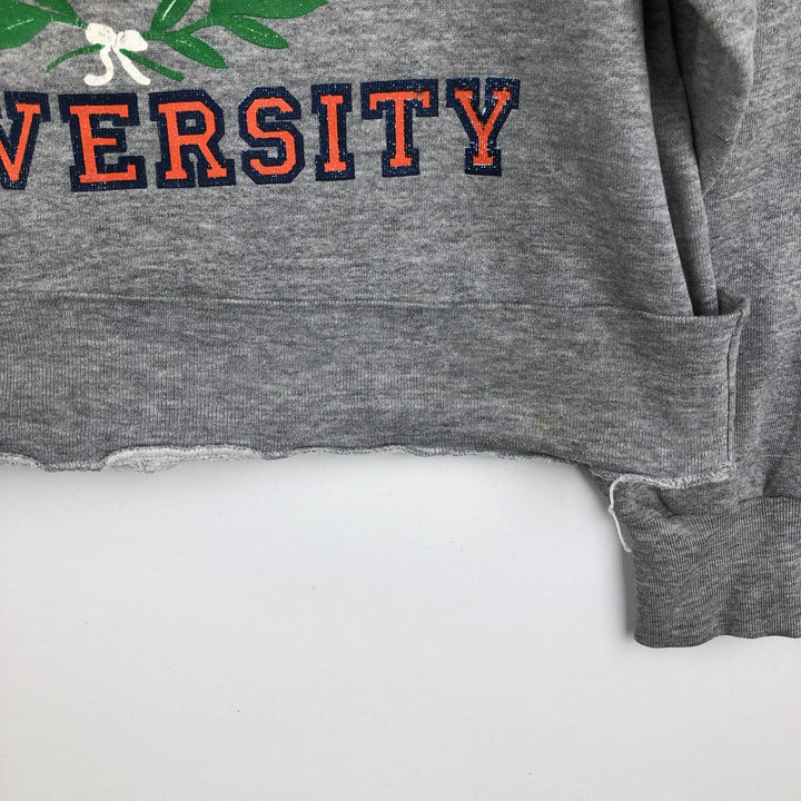 90'S MEDALLION Triple Print College Sweatshirt, Made in USA, Men's Size L (Equivalent), Vintage cotton gray type Vintage Second Hand