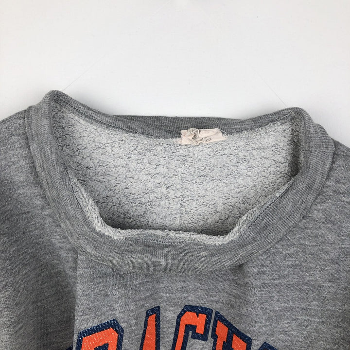90'S MEDALLION Triple Print College Sweatshirt, Made in USA, Men's Size L (Equivalent), Vintage cotton gray type Vintage Second Hand