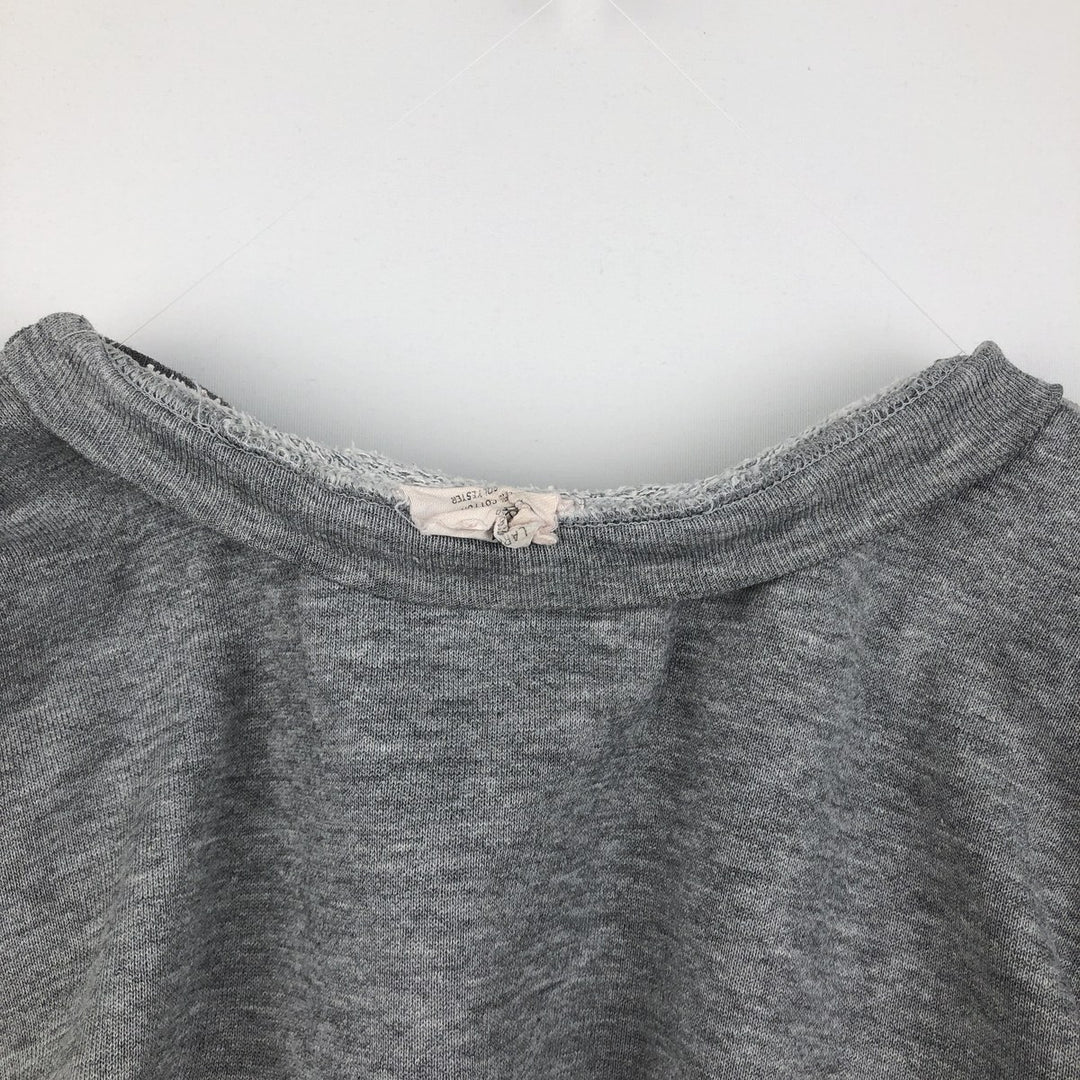 90'S MEDALLION Triple Print College Sweatshirt, Made in USA, Men's Size L (Equivalent), Vintage cotton gray type Vintage Second Hand