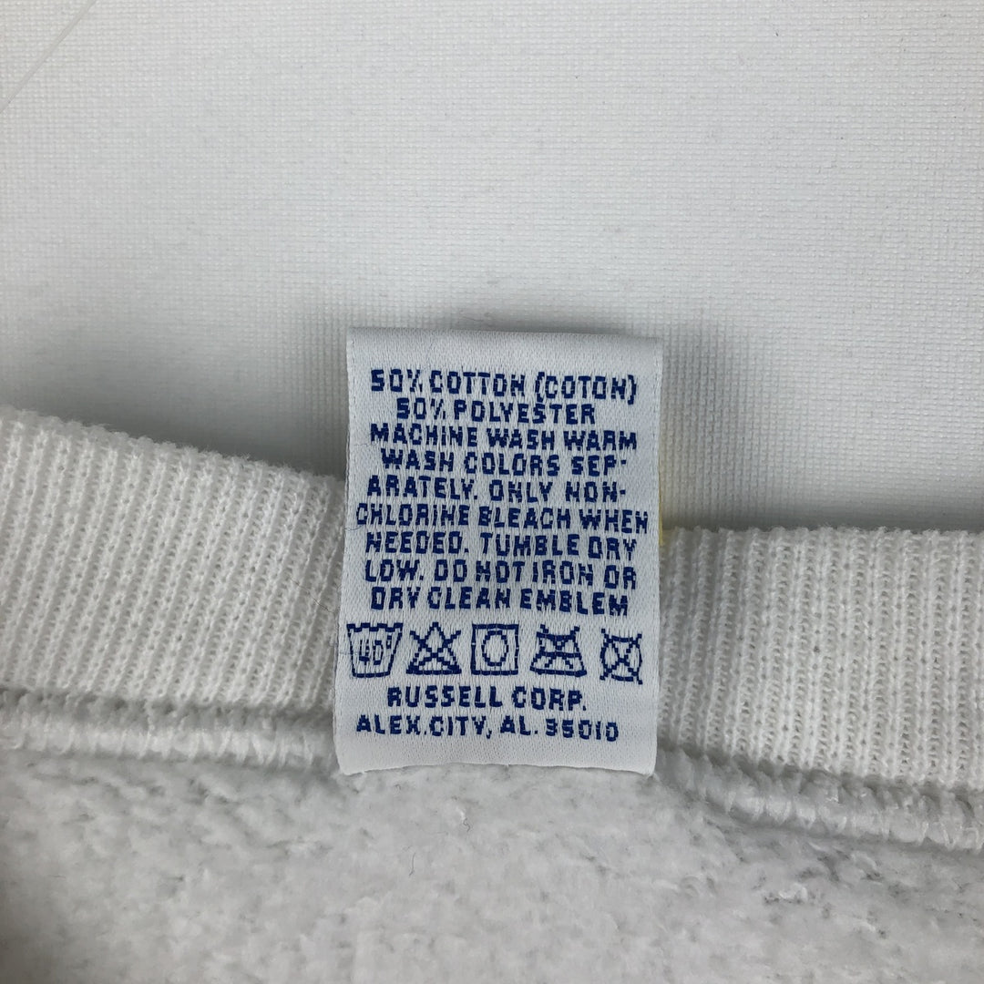 90'S Russell UCLA (University of California, Los Angeles) College Sweatshirt, Made in USA, Men's Size M (approx.) cotton white type Vintage Second Hand