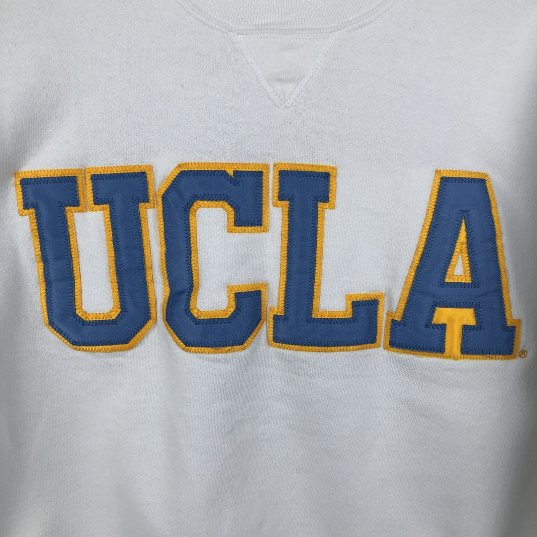 90'S Russell UCLA (University of California, Los Angeles) College Sweatshirt, Made in USA, Men's Size M (approx.) cotton white type Vintage Second Hand