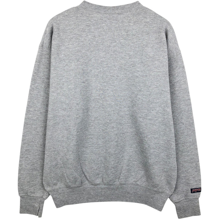 90'S Jansport College Sweatshirt, Made in USA, Men's M, Vintage cotton gray type Vintage Second Hand