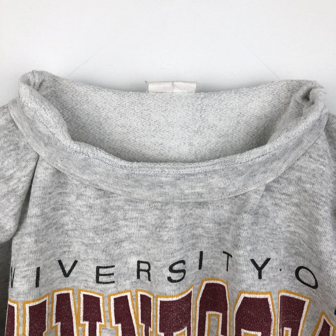 90'S Saturday's Hero Minnesota University of Minnesota College Sweatshirt, Made in USA, Men's XL equivalent, Vintage cotton gray type Vintage Second Hand