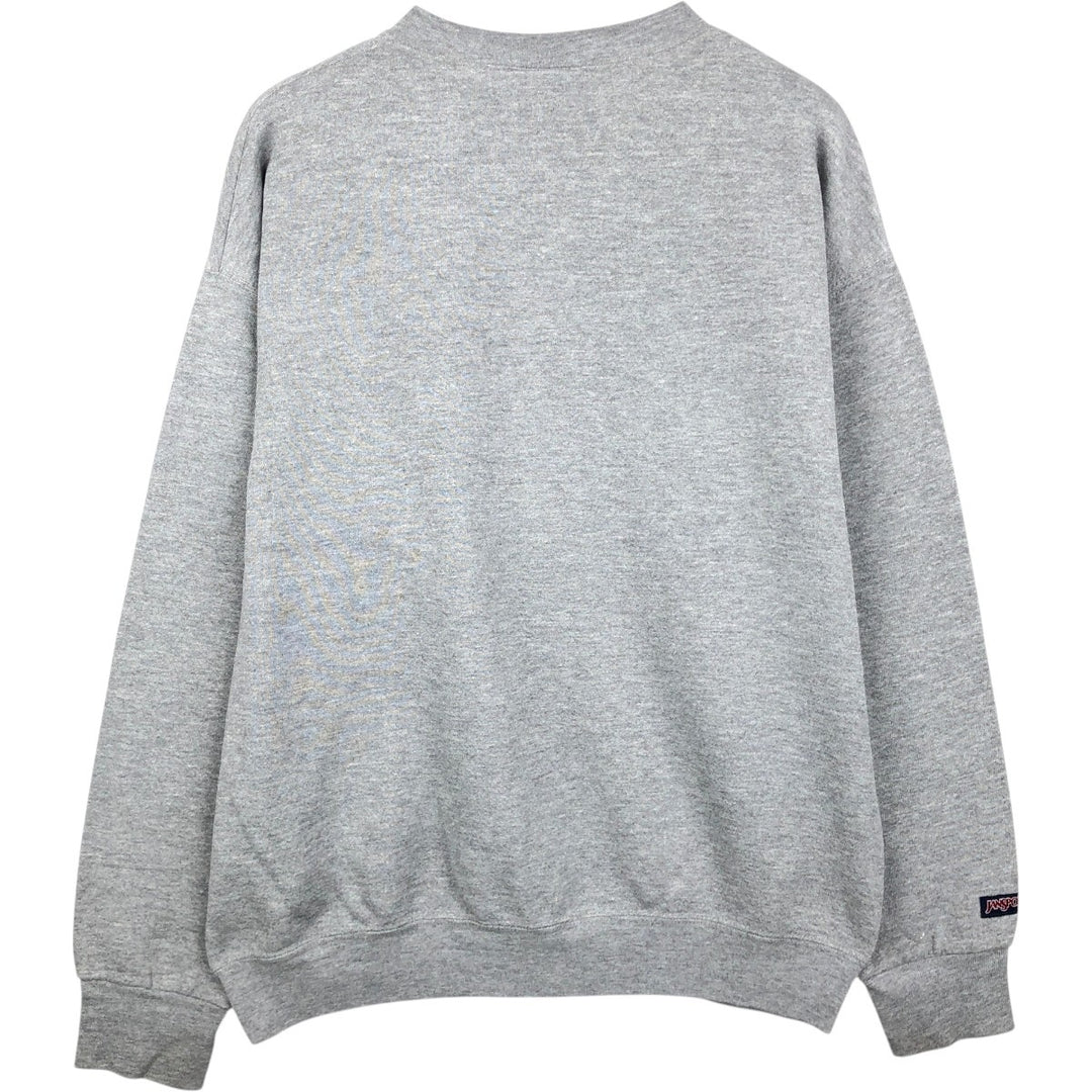 Vintage 90'S Jansport college sweatshirt, made in the USA, size L, men's cotton gray type Vintage Second Hand