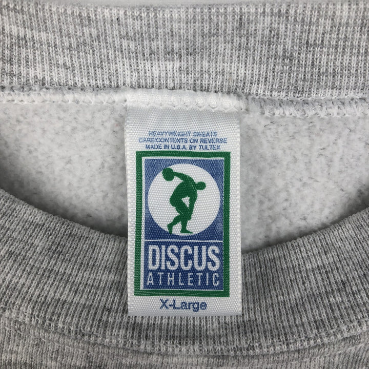 90'S Discus Athletic Notre Dame University College Sweatshirt, Made in USA, Men's XL equivalent, Vintage cotton gray type Vintage Second Hand