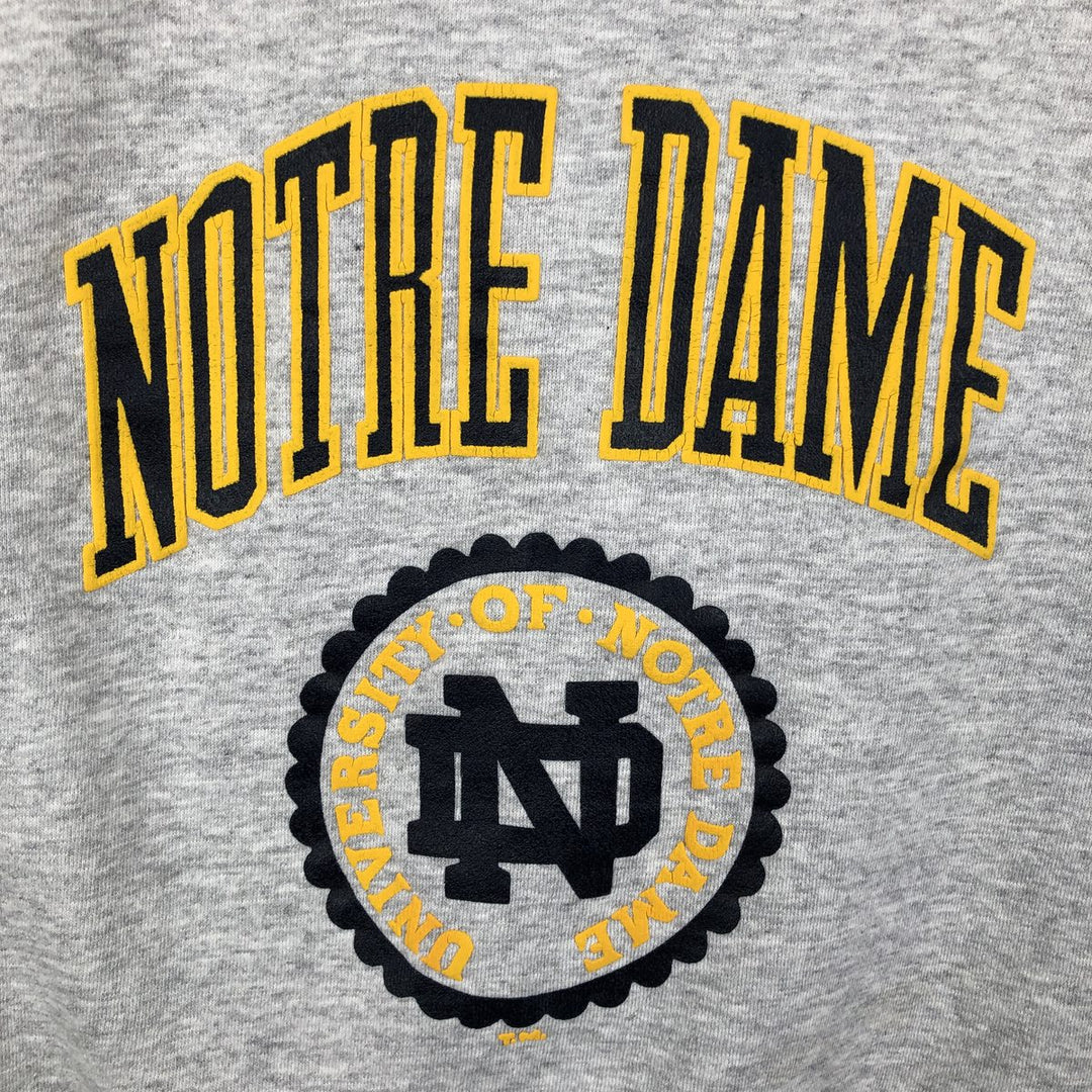 90'S Discus Athletic Notre Dame University College Sweatshirt, Made in USA, Men's XL equivalent, Vintage cotton gray type Vintage Second Hand