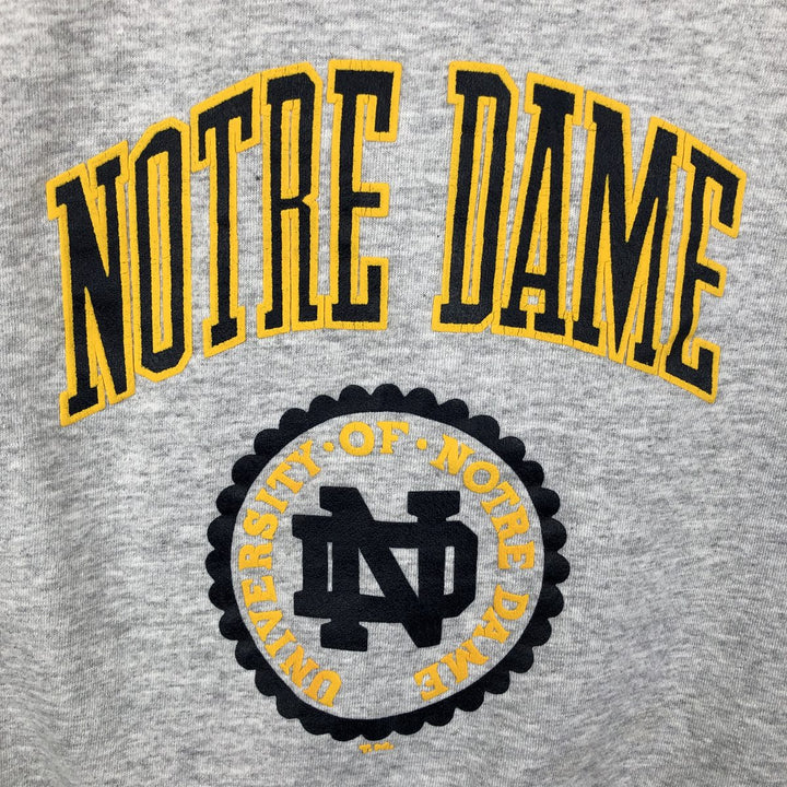 90'S Discus Athletic Notre Dame University College Sweatshirt, Made in USA, Men's XL equivalent, Vintage cotton gray type Vintage Second Hand