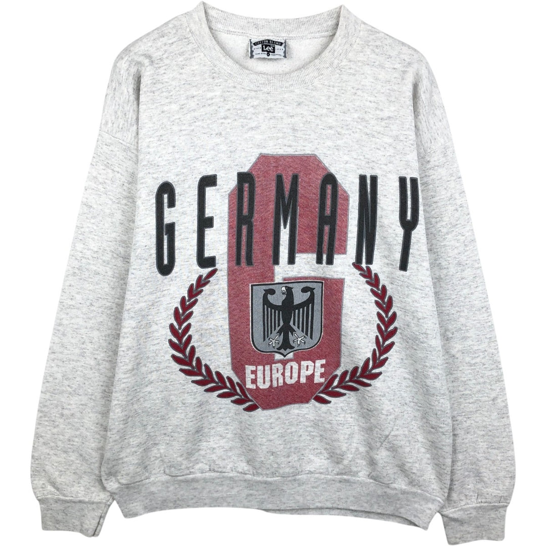 Vintage 90'S Lee printed sweatshirt, made in the USA, men's size XL cotton gray type Vintage Second Hand
