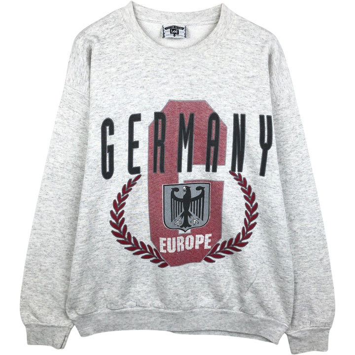 Vintage 90'S Lee printed sweatshirt, made in the USA, men's size XL cotton gray type Vintage Second Hand