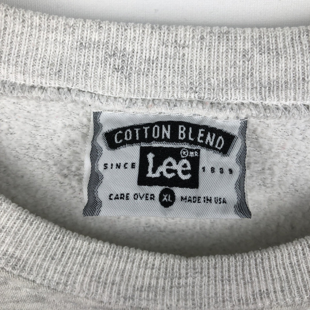 Vintage 90'S Lee printed sweatshirt, made in the USA, men's size XL cotton gray type Vintage Second Hand