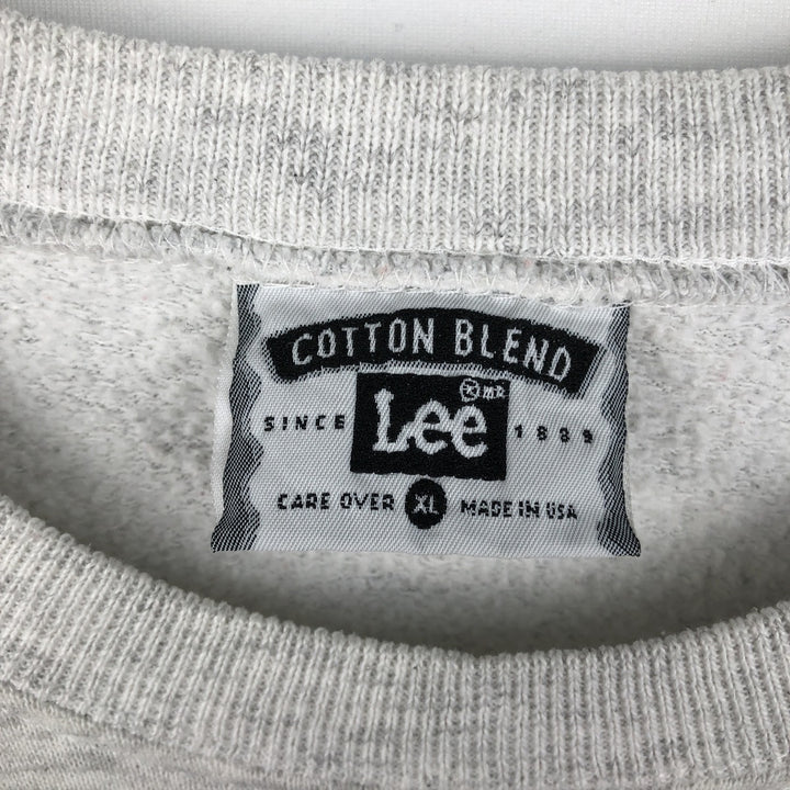 Vintage 90'S Lee printed sweatshirt, made in the USA, men's size XL cotton gray type Vintage Second Hand