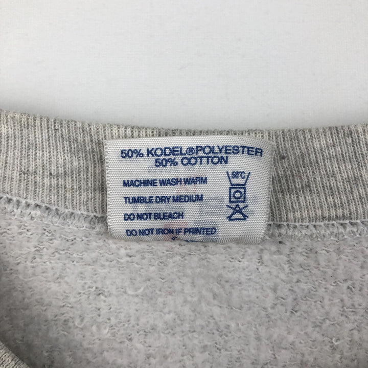 90'S Tee Jays College Character Sweatshirt, Made in USA, Men's XL equivalent, Vintage polyester gray type Vintage Second Hand