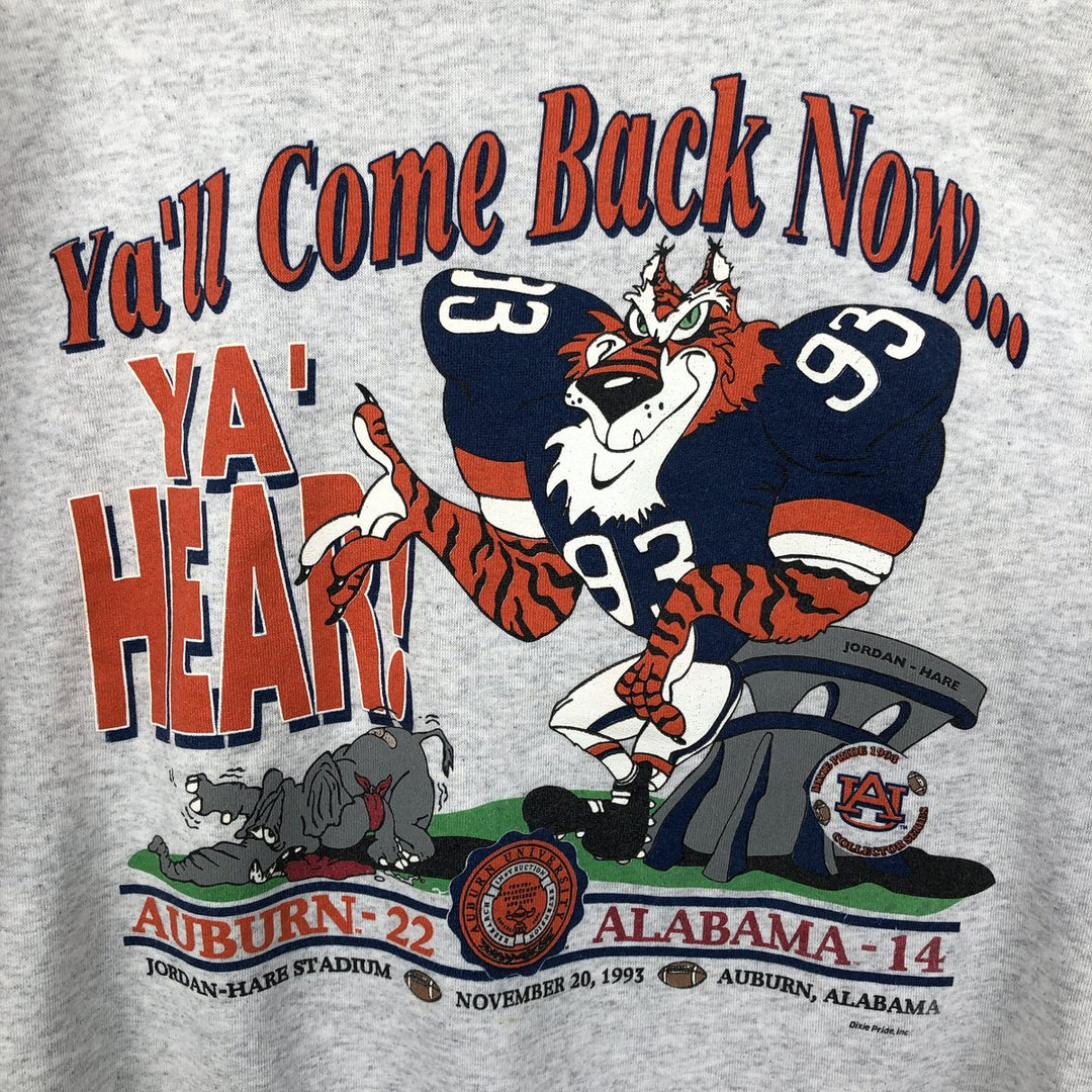 90'S Tee Jays College Character Sweatshirt, Made in USA, Men's XL equivalent, Vintage polyester gray type Vintage Second Hand