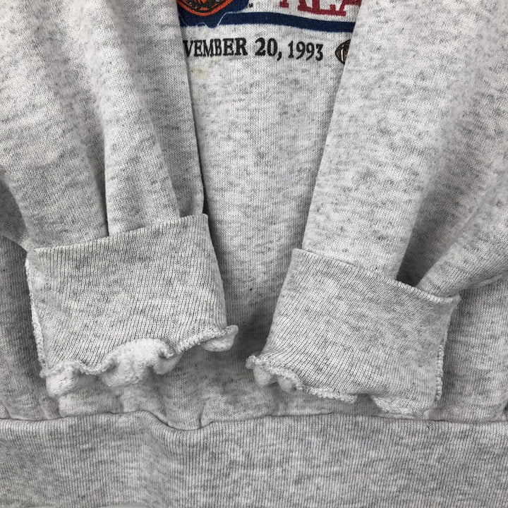 90'S Tee Jays College Character Sweatshirt, Made in USA, Men's XL equivalent, Vintage polyester gray type Vintage Second Hand
