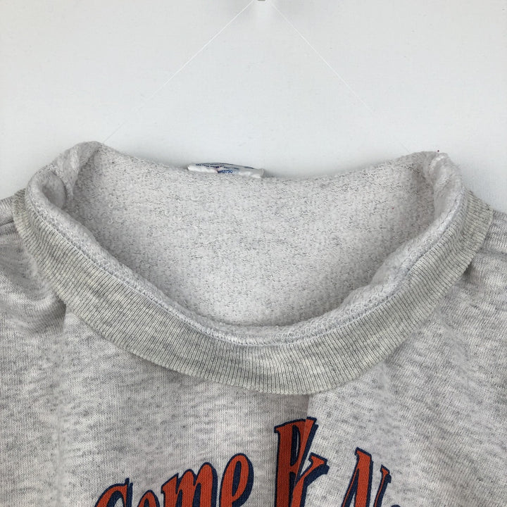 90'S Tee Jays College Character Sweatshirt, Made in USA, Men's XL equivalent, Vintage polyester gray type Vintage Second Hand