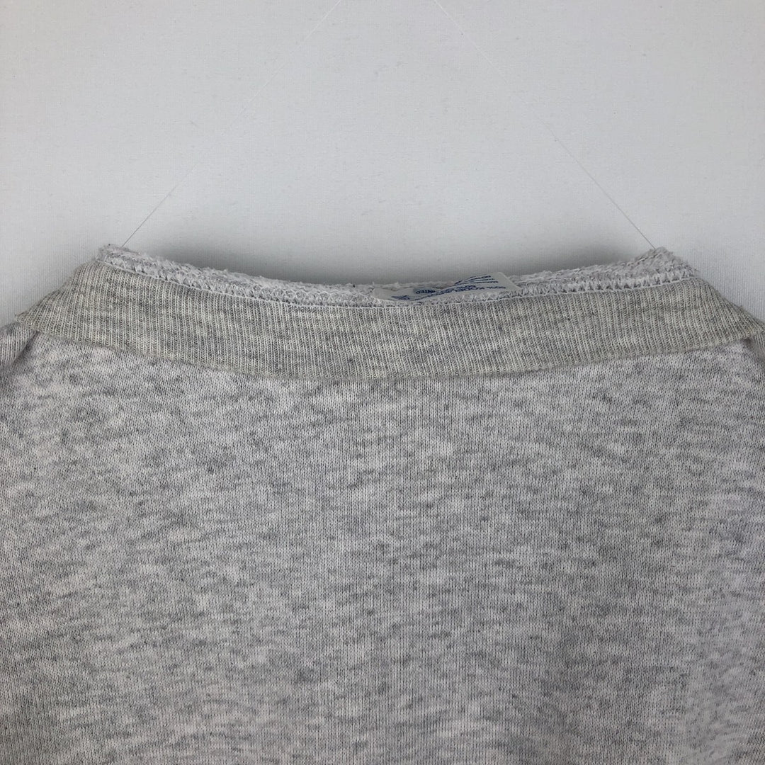 90'S Tee Jays College Character Sweatshirt, Made in USA, Men's XL equivalent, Vintage polyester gray type Vintage Second Hand