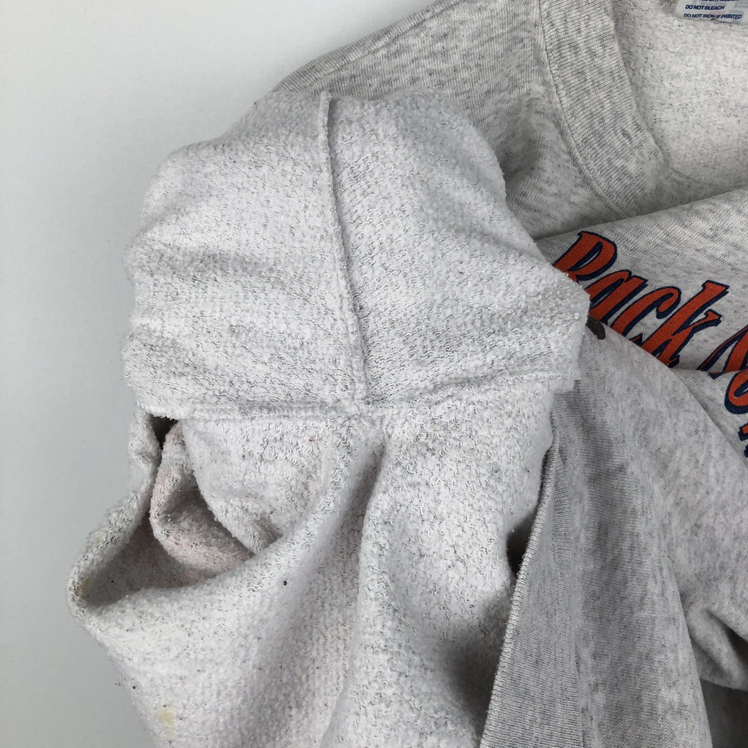 90'S Tee Jays College Character Sweatshirt, Made in USA, Men's XL equivalent, Vintage polyester gray type Vintage Second Hand