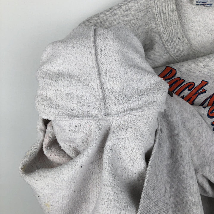 90'S Tee Jays College Character Sweatshirt, Made in USA, Men's XL equivalent, Vintage polyester gray type Vintage Second Hand
