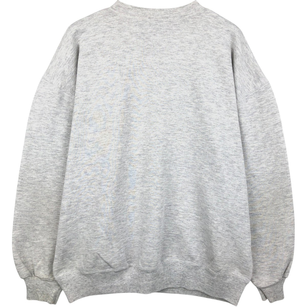 90'S Russell College Character Sweatshirt, Made in USA, Men's Size L, Vintage cotton gray type Vintage Second Hand