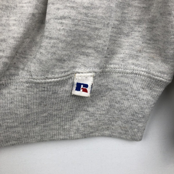 90'S Russell College Character Sweatshirt, Made in USA, Men's Size L, Vintage cotton gray type Vintage Second Hand