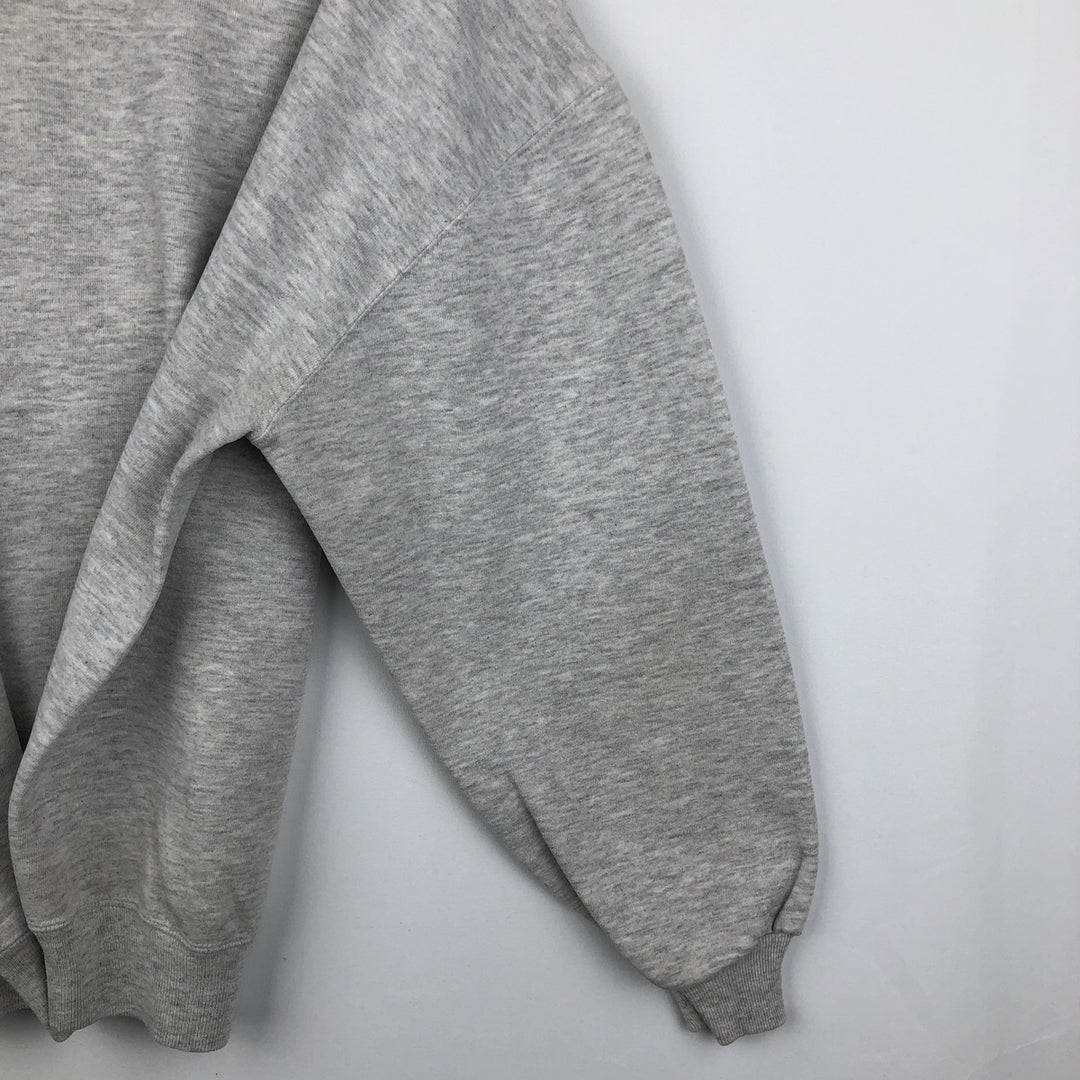 90'S Russell College Character Sweatshirt, Made in USA, Men's Size L, Vintage cotton gray type Vintage Second Hand